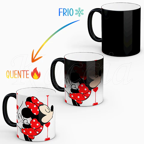 Conjunto de Canecas Personalizadas Mickey & Minnie