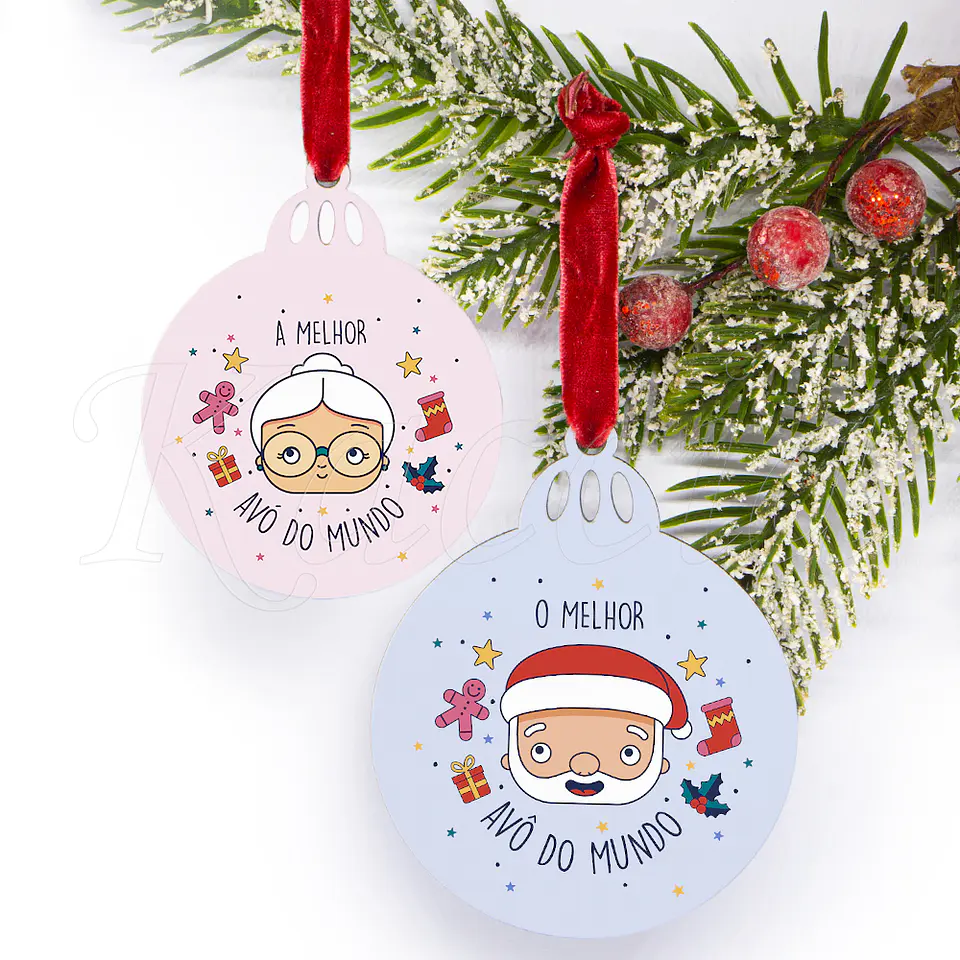 Bola de Natal Personalizável Avós 1