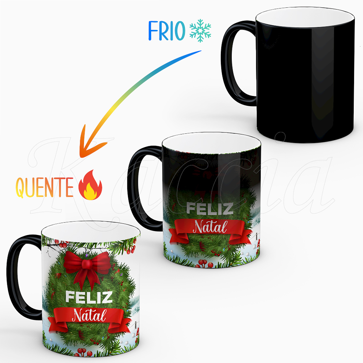 Caneca Feliz Natal Mickey Minnie 2