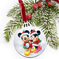 Bola de Natal Personalizável Mickey Minnie com Nome - Thumbnail 3