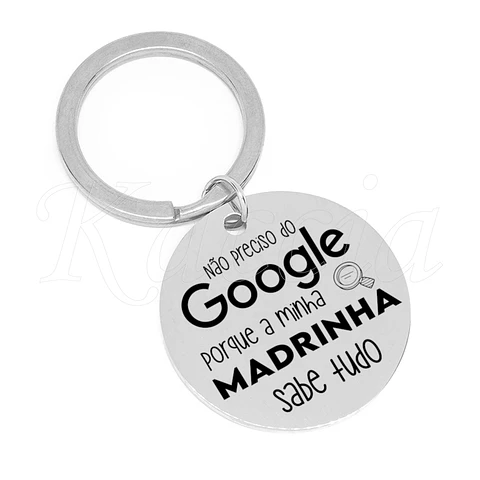 Porta-chaves Personalizado Google Aço Inox