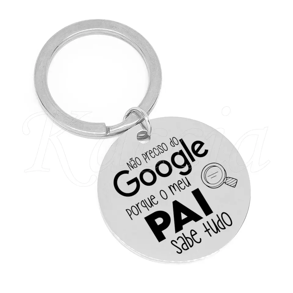 Porta-chaves Personalizado Google Aço Inox 1