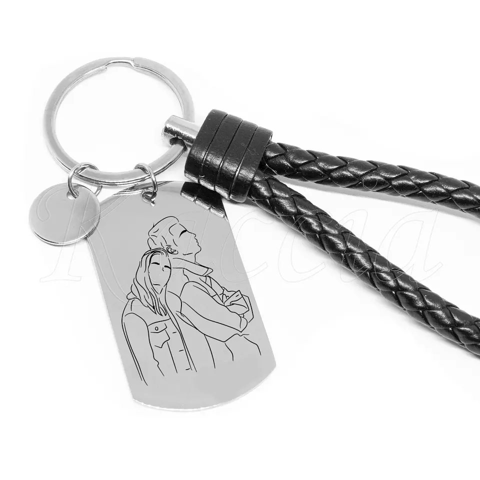 Porta-chaves Personalizado Ilustração Foto Marcas Aço Inox 5