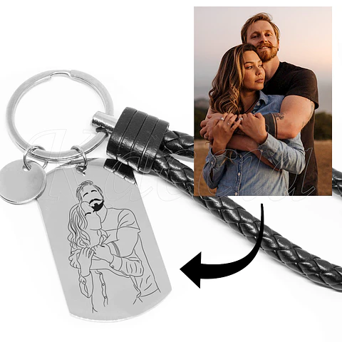 Porta-chaves Personalizado Ilustração Foto Marcas Aço Inox