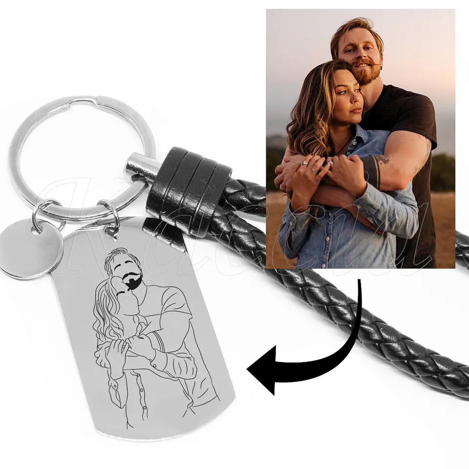 Porta-chaves Personalizado Ilustração Foto Marcas Aço Inox 2