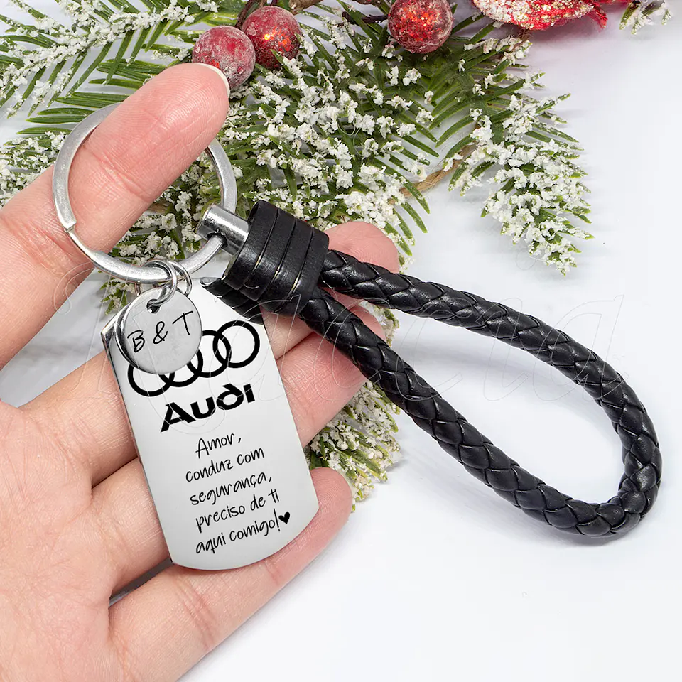 Porta-chaves Personalizado Ilustração Foto Marcas Aço Inox 7