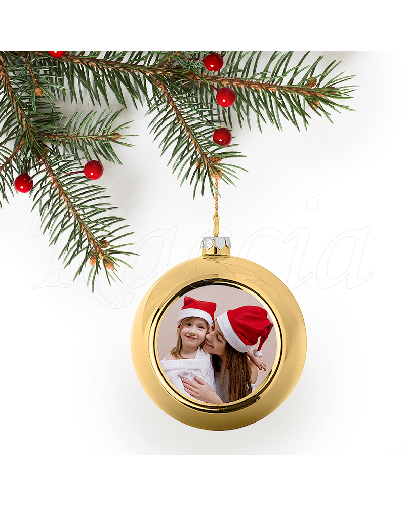 Bola de Natal Personalizável com Foto Esférica