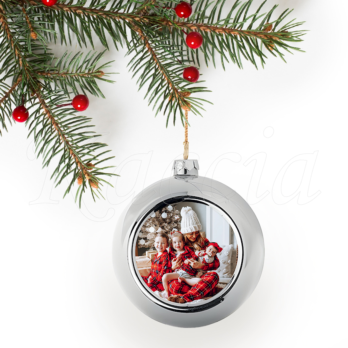 Bola de Natal Personalizável com Foto Esférica 4