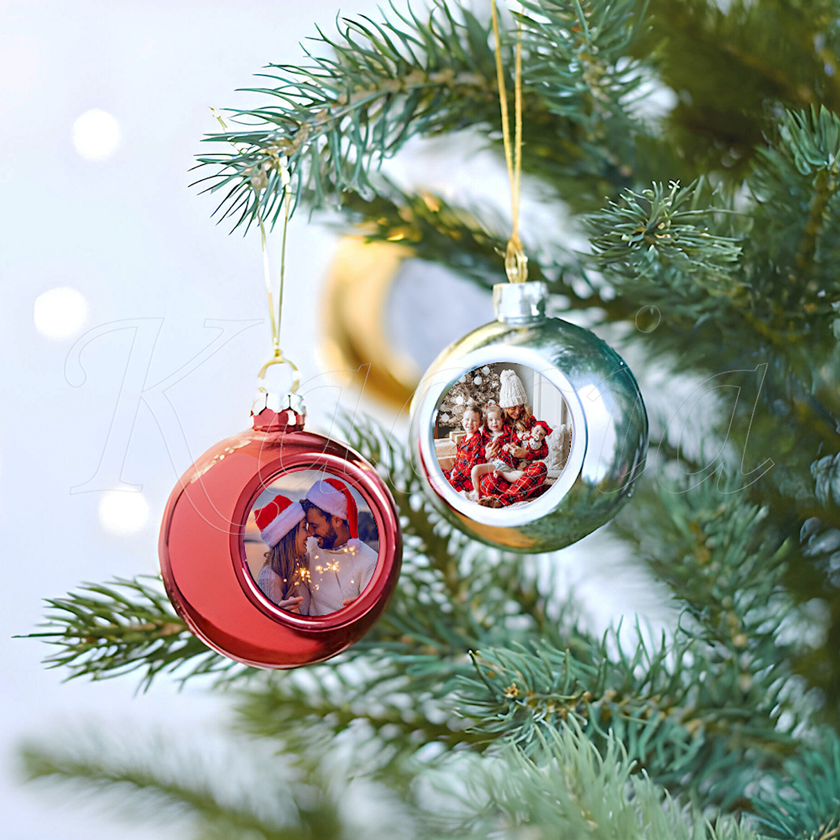 Bola de Natal Personalizável com Foto Esférica 9