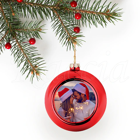 Bola de Natal Personalizável com Foto Esférica