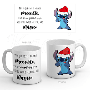Caneca Natal Amigo Secreto Stitch
