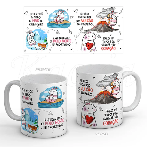 Caneca Bebo o Mar de Canudinho Flork