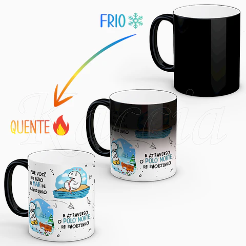 Caneca Bebo o Mar de Canudinho Flork