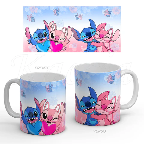 Caneca Stitch & Ángel Abraço