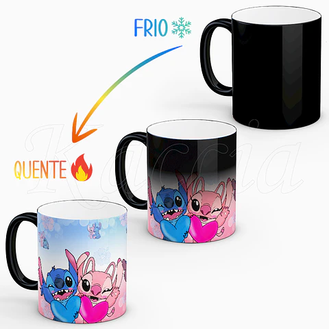 Caneca Stitch & Ángel Abraço