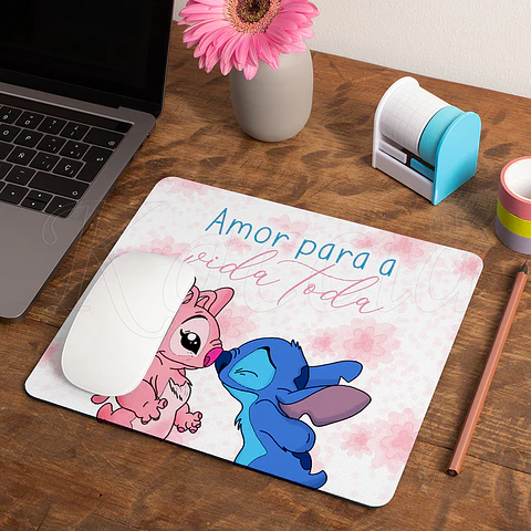 Tapete de Rato Amor para Vida Toda Stitch & Ángel