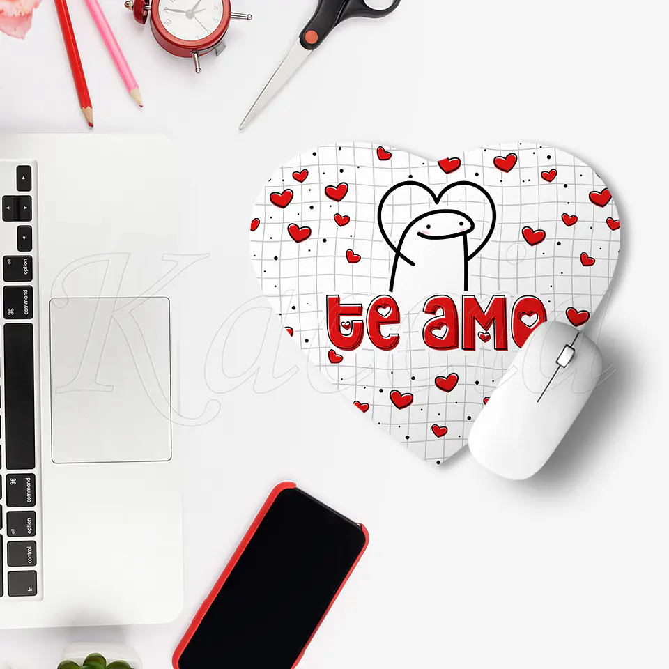 Tapete de Rato Coração Te Amo Flork 2