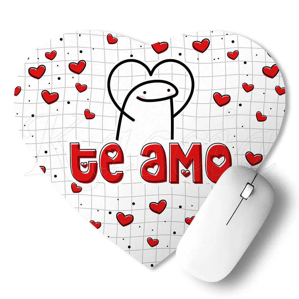 Tapete de Rato Coração Te Amo Flork 1