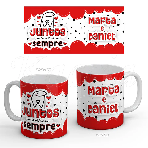 Caneca Personalizada Juntos para Sempre Flork