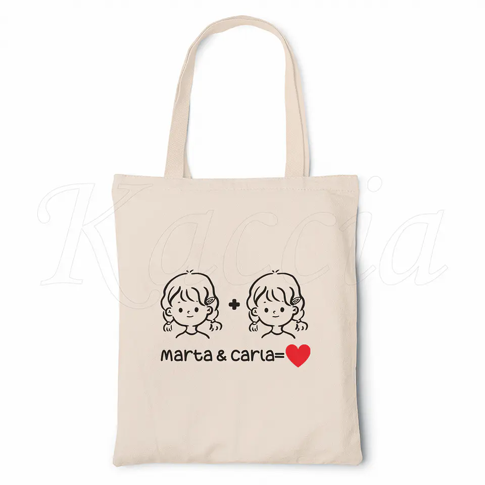 Saco Tote Bag Personalizado You and Me Love 3