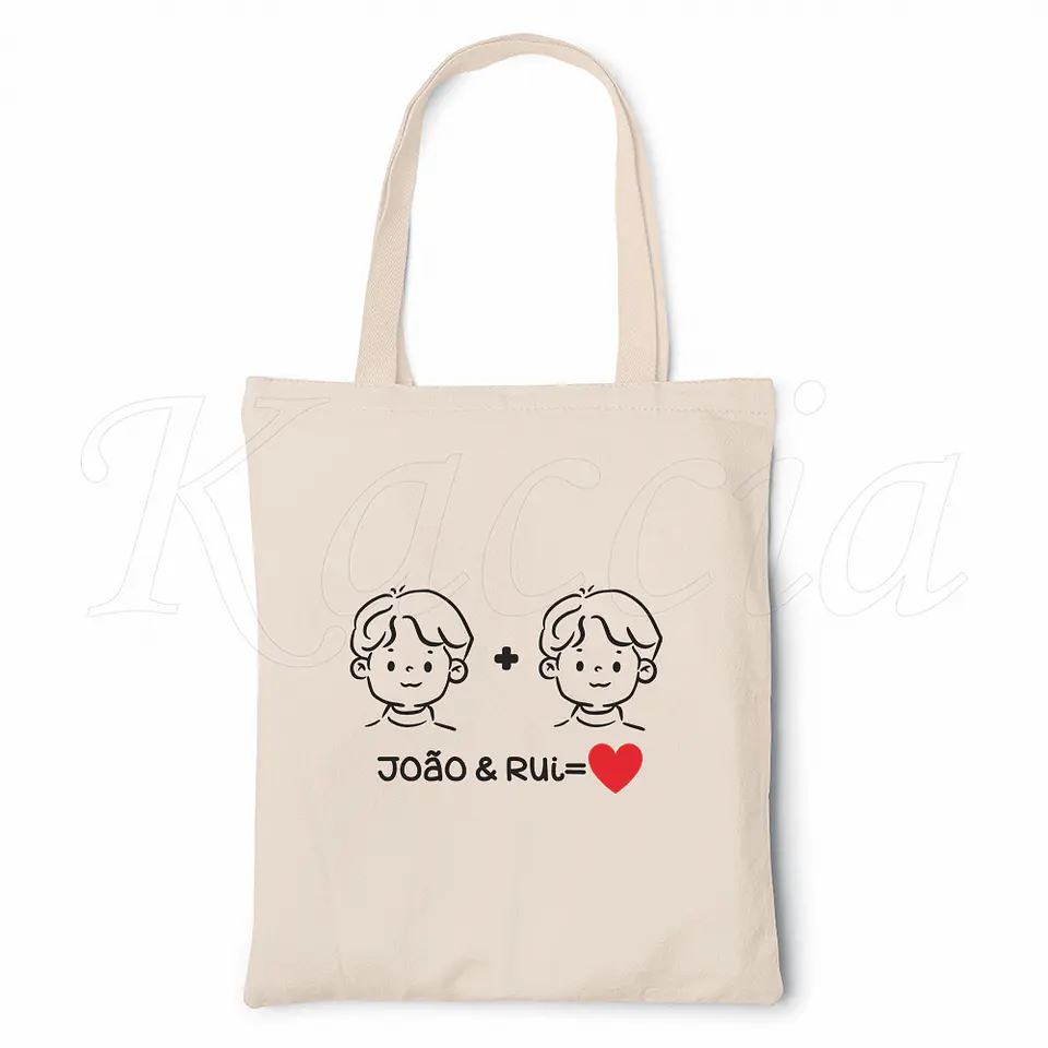 Saco Tote Bag Personalizado You and Me Love 4