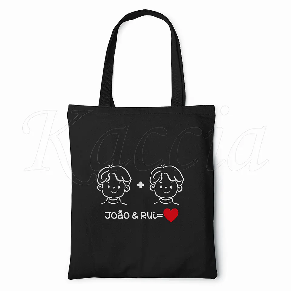 Saco Tote Bag Personalizado You and Me Love 7
