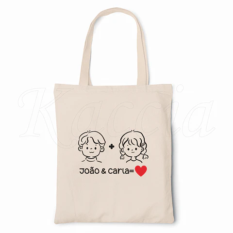 Saco Tote Bag Personalizado You and Me Love