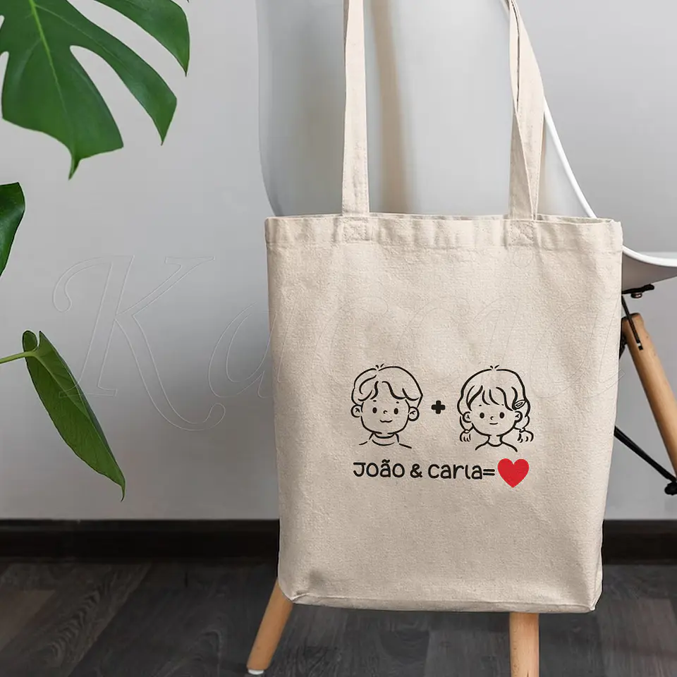 Saco Tote Bag Personalizado You and Me Love 8