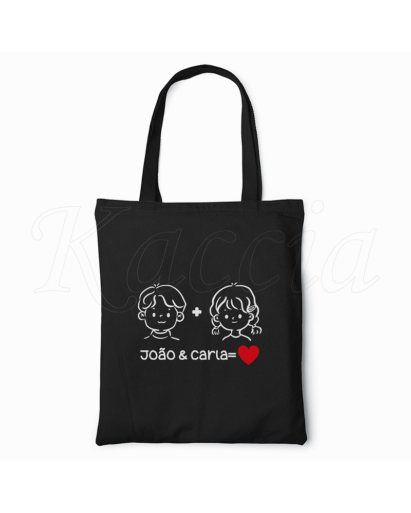 Saco Tote Bag Personalizável You and Me Love