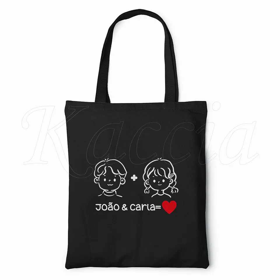 Saco Tote Bag Personalizado You and Me Love 5