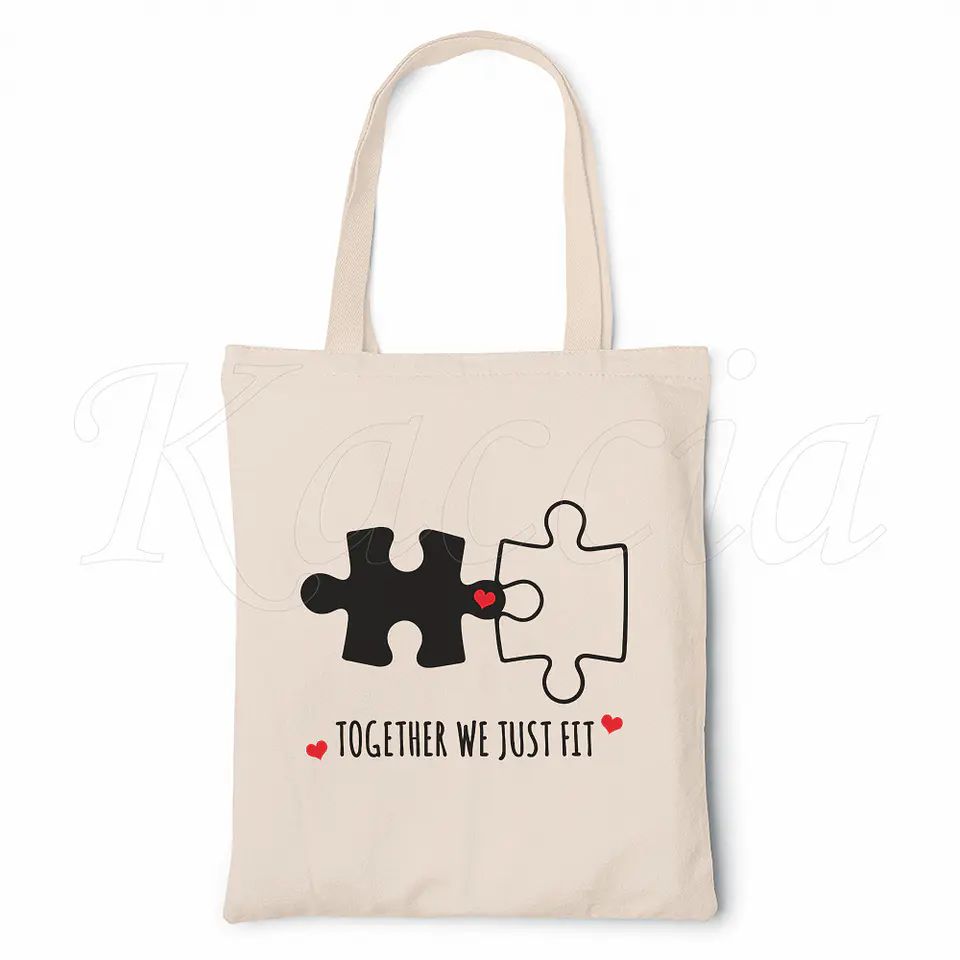 Saco Tote Bag Puzzle Amor 2