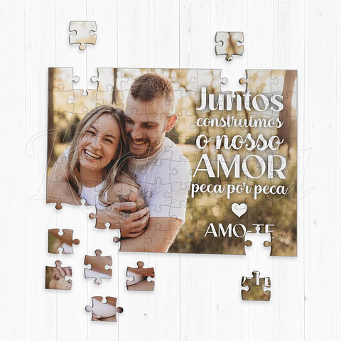 Puzzle Personalizado com Foto Amor Peça por Peça