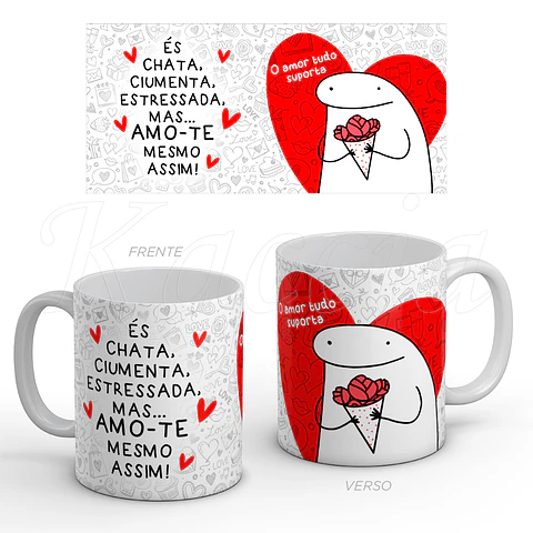 Caneca Personalizada Amor Tudo Suporta Flork
