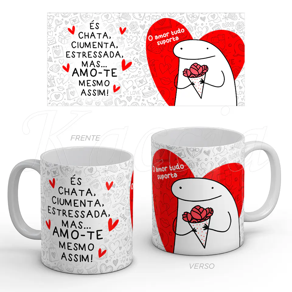 Caneca Personalizada Amor Tudo Suporta Flork 1