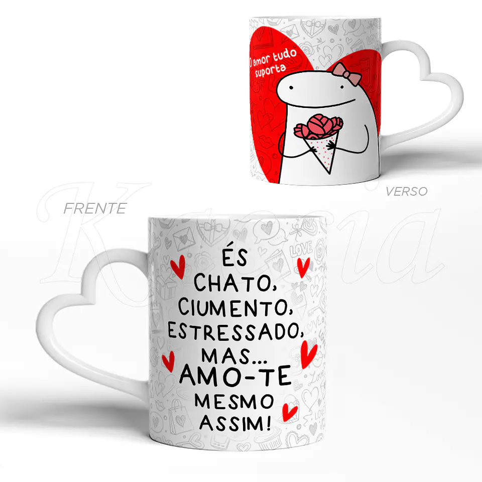 Caneca Personalizada Amor Tudo Suporta Flork 3