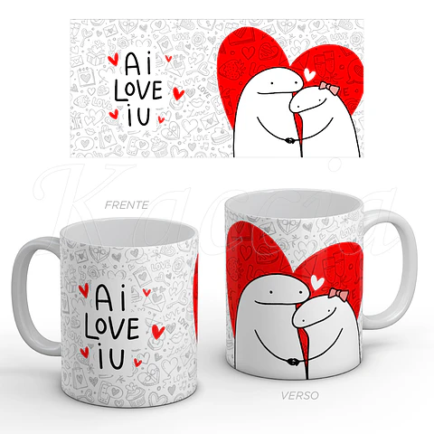 Caneca Ai Love Iu Flork