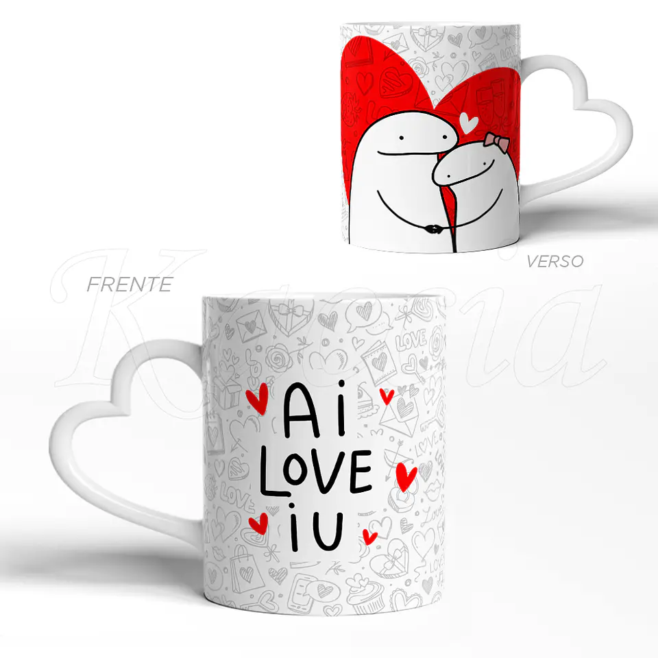 Caneca Ai Love Iu Flork 3