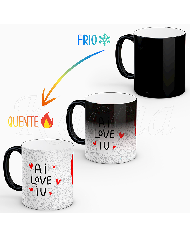 Caneca Ai Love Iu Flork