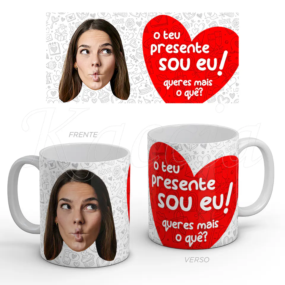 Caneca Personalizada Presente Sou Eu com Foto 1
