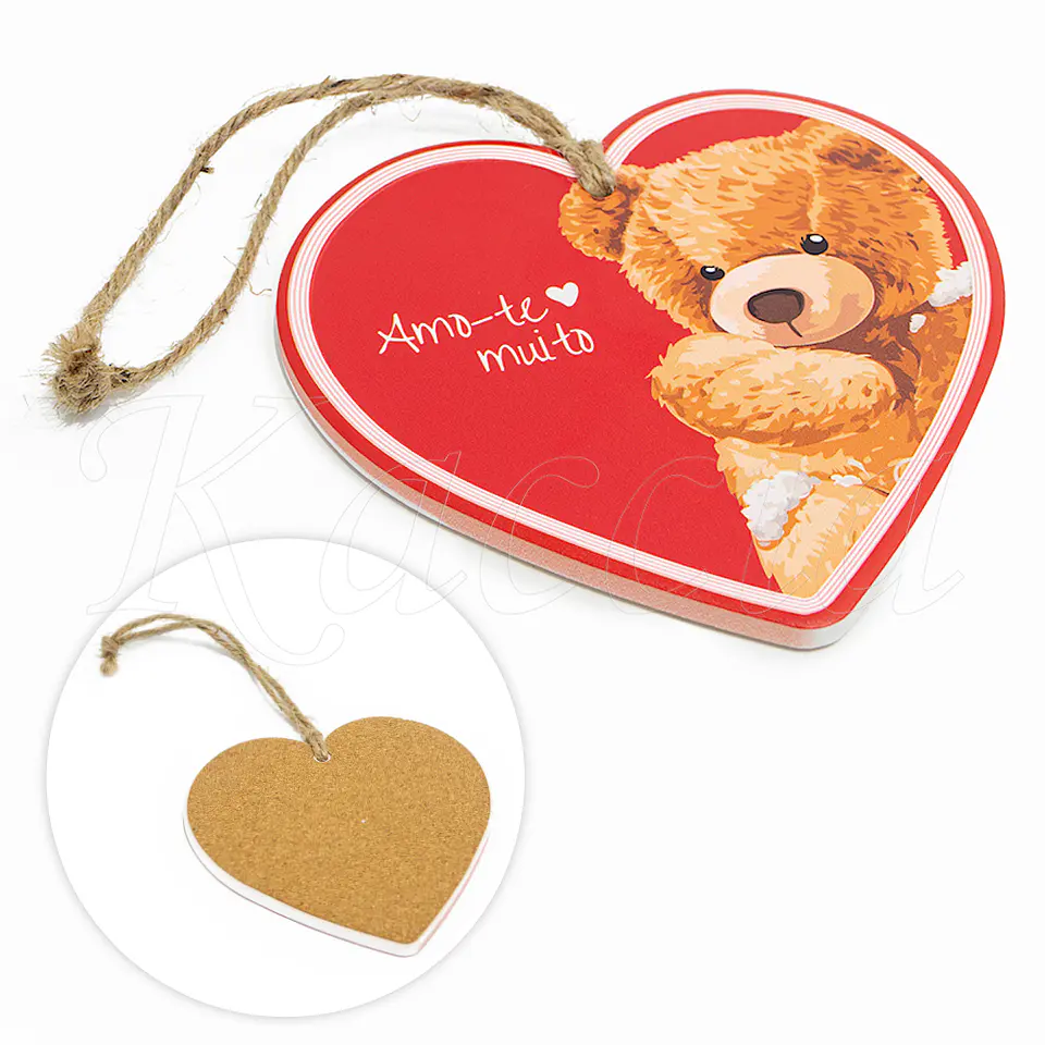 Pack Quadro, Peluche e Nutella Personalizada Amo-te 3