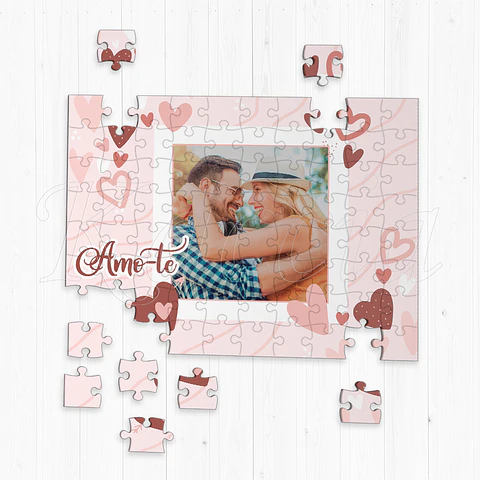 Puzzle Personalizado com Foto Amo-te