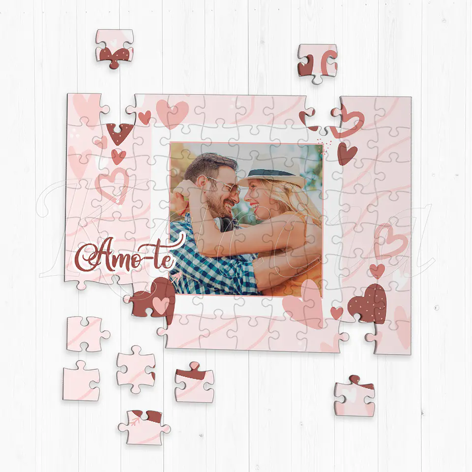 Puzzle Personalizado com Foto Amo-te 1
