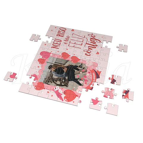 Puzzle Personalizado com Foto Meu Riso é Feliz Contigo