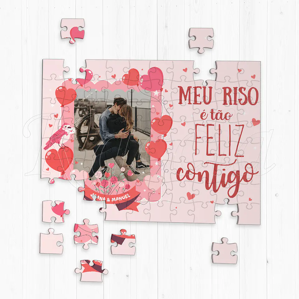 Puzzle Personalizado com Foto Meu Riso é Feliz Contigo 1