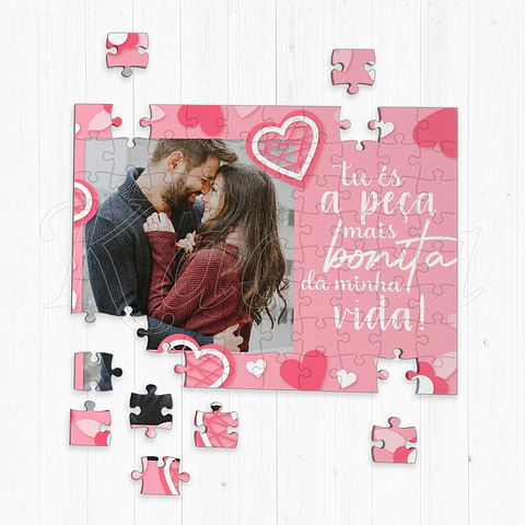 Puzzle Personalizado com Foto A Peça da Minha Vida