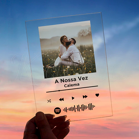 Placa Spotify Personalizada com Foto Simple