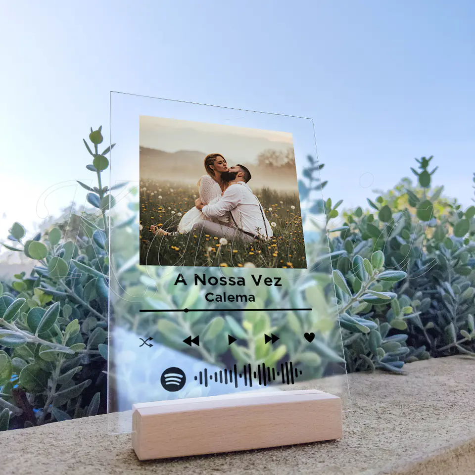 Placa Spotify Personalizada com Foto Simple 4