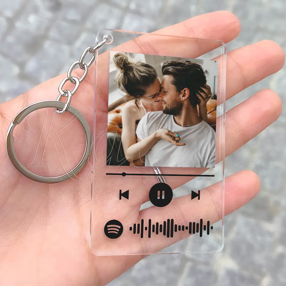 Porta-chaves Personalizado Spotify Acrílico com Foto 3