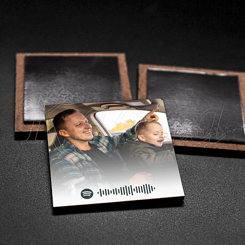 Íman Personalizado Quadrado Spotify com Foto