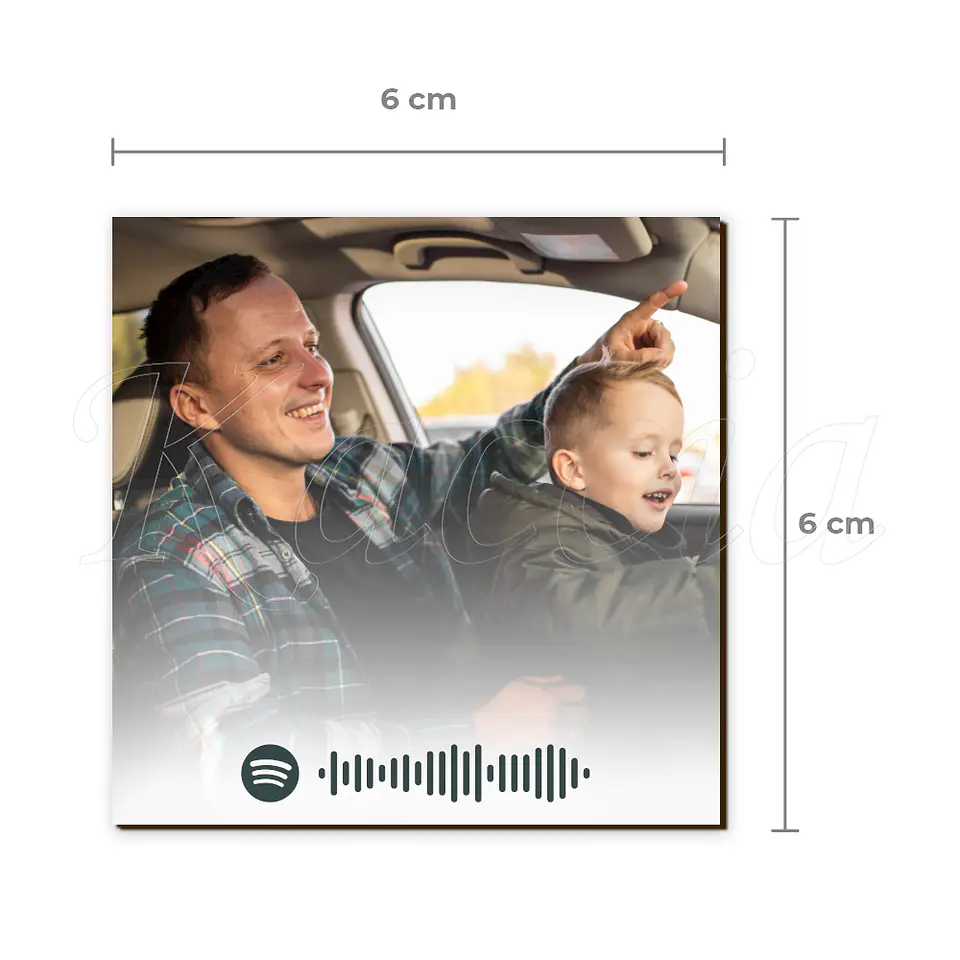 Íman Personalizado Quadrado Spotify com Foto 3